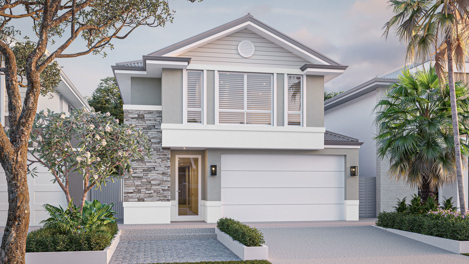 Grantham | Hamptons - 3 Bedroom 2 Bathroom Double Design by Plunkett Homes-0