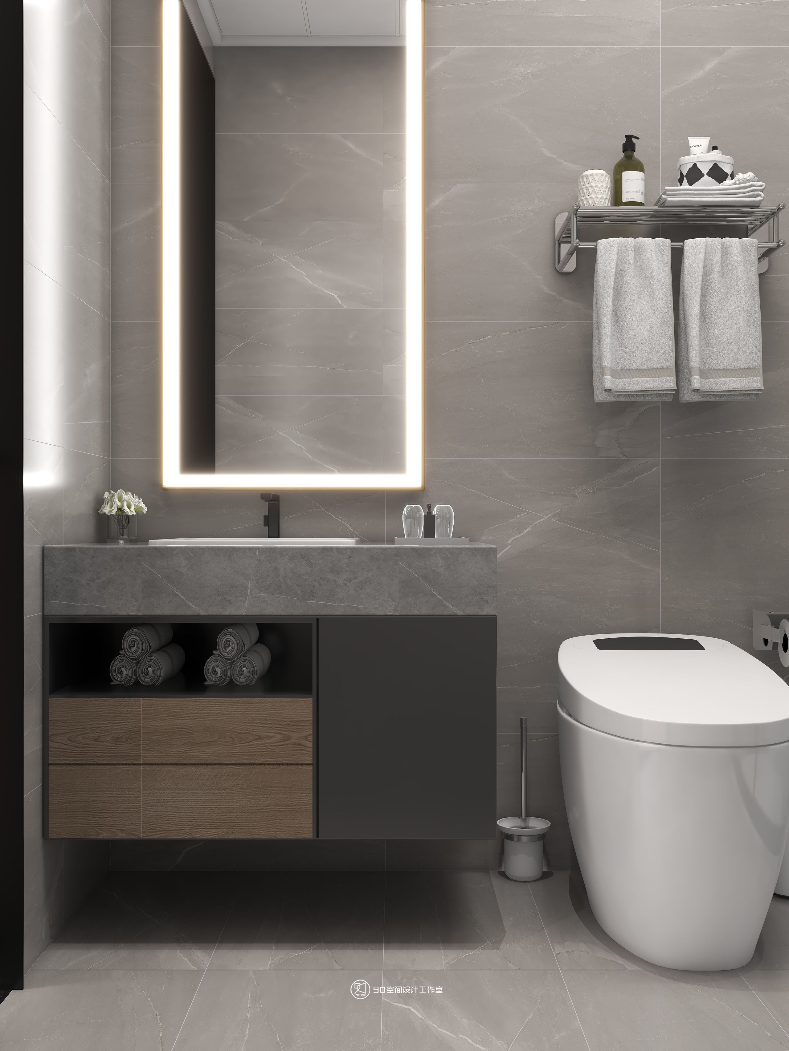 蒲公英现代风格住宅设计丨90 空间设计-35