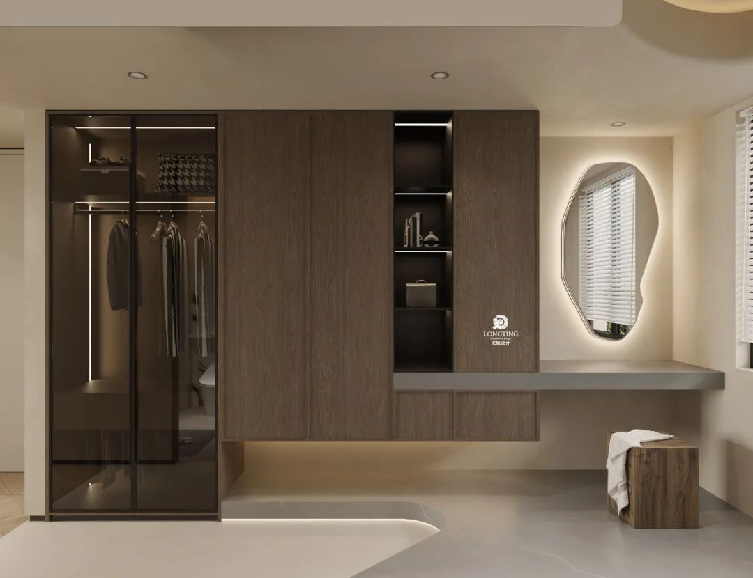 红树湾 200 方,灰褐极简主义家居空间丨龙庭设计-28