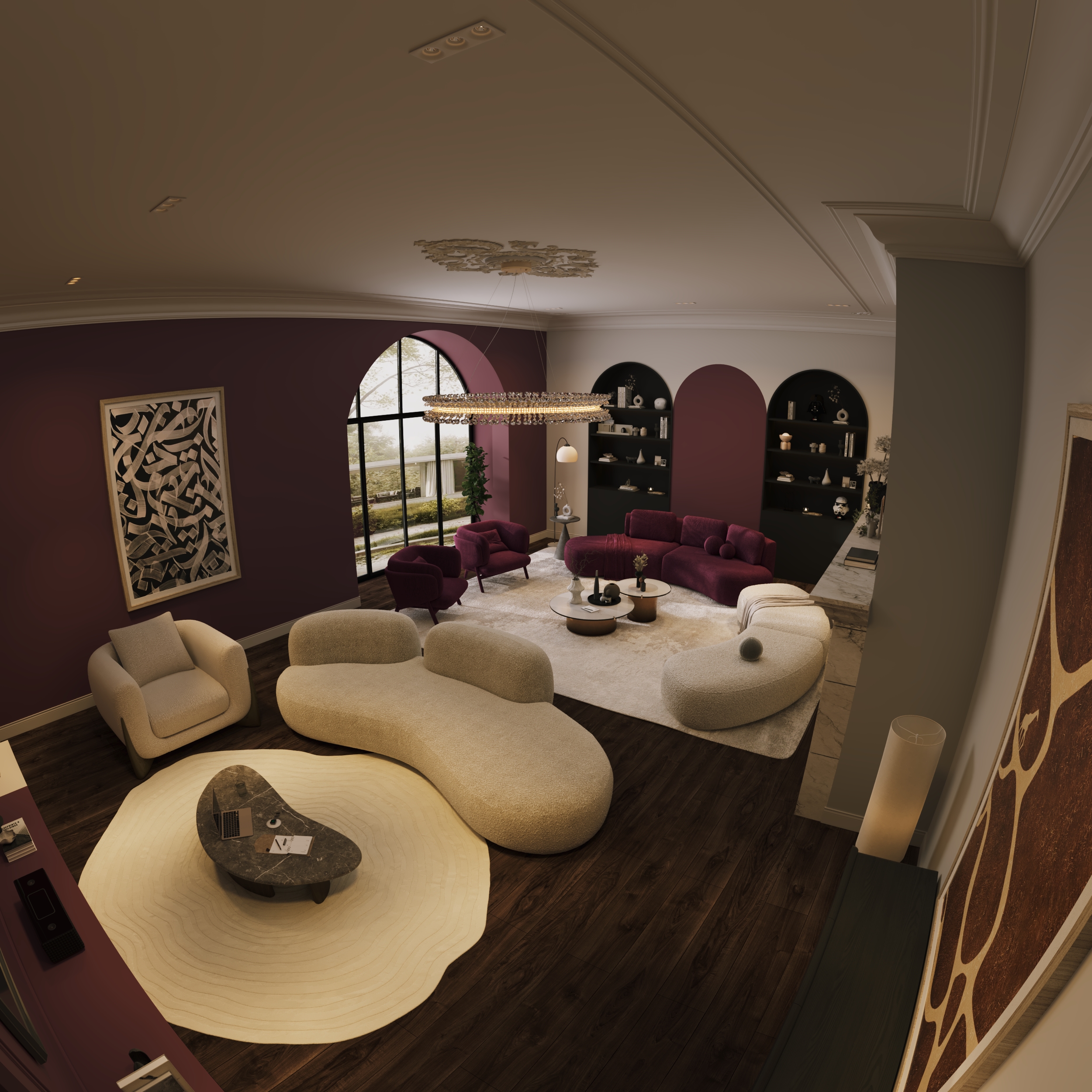 新古典风格客厅设计丨Atef Magdy Atef-8