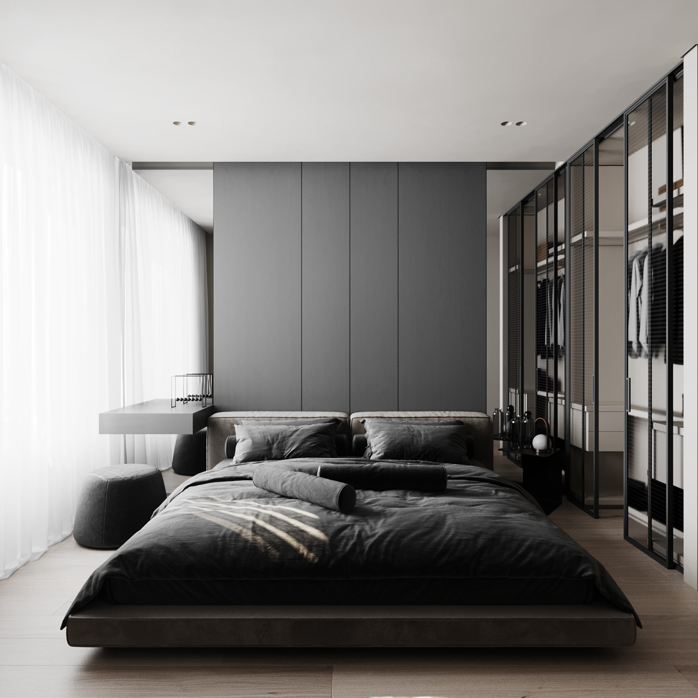 高级灰色系小空间公寓设计-13