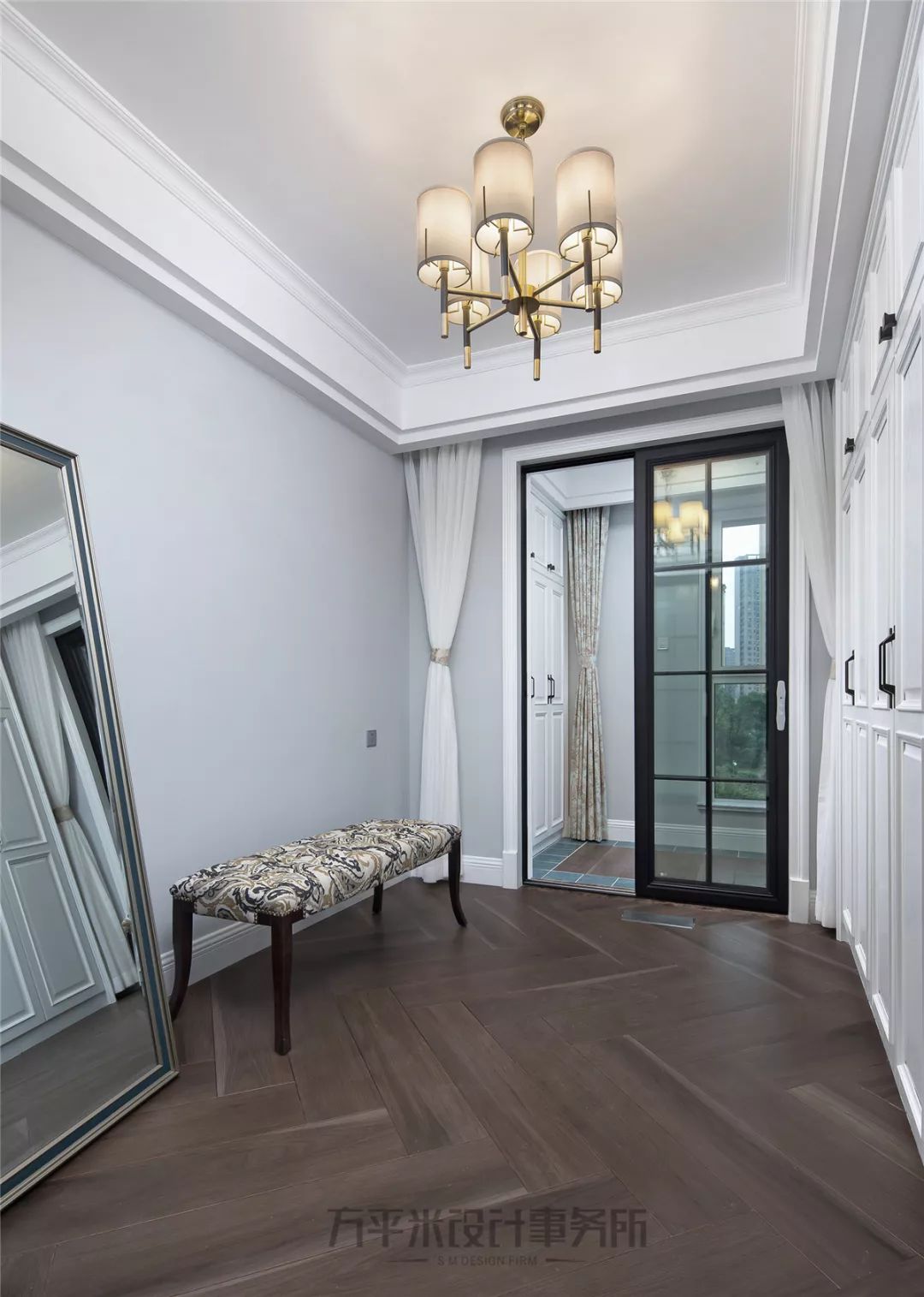 长夏方平米设计,美式平层大宅的优雅色彩碰撞-54