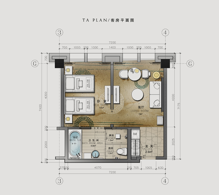 同心同盟  重庆北滨路精品酒店设计方案-34