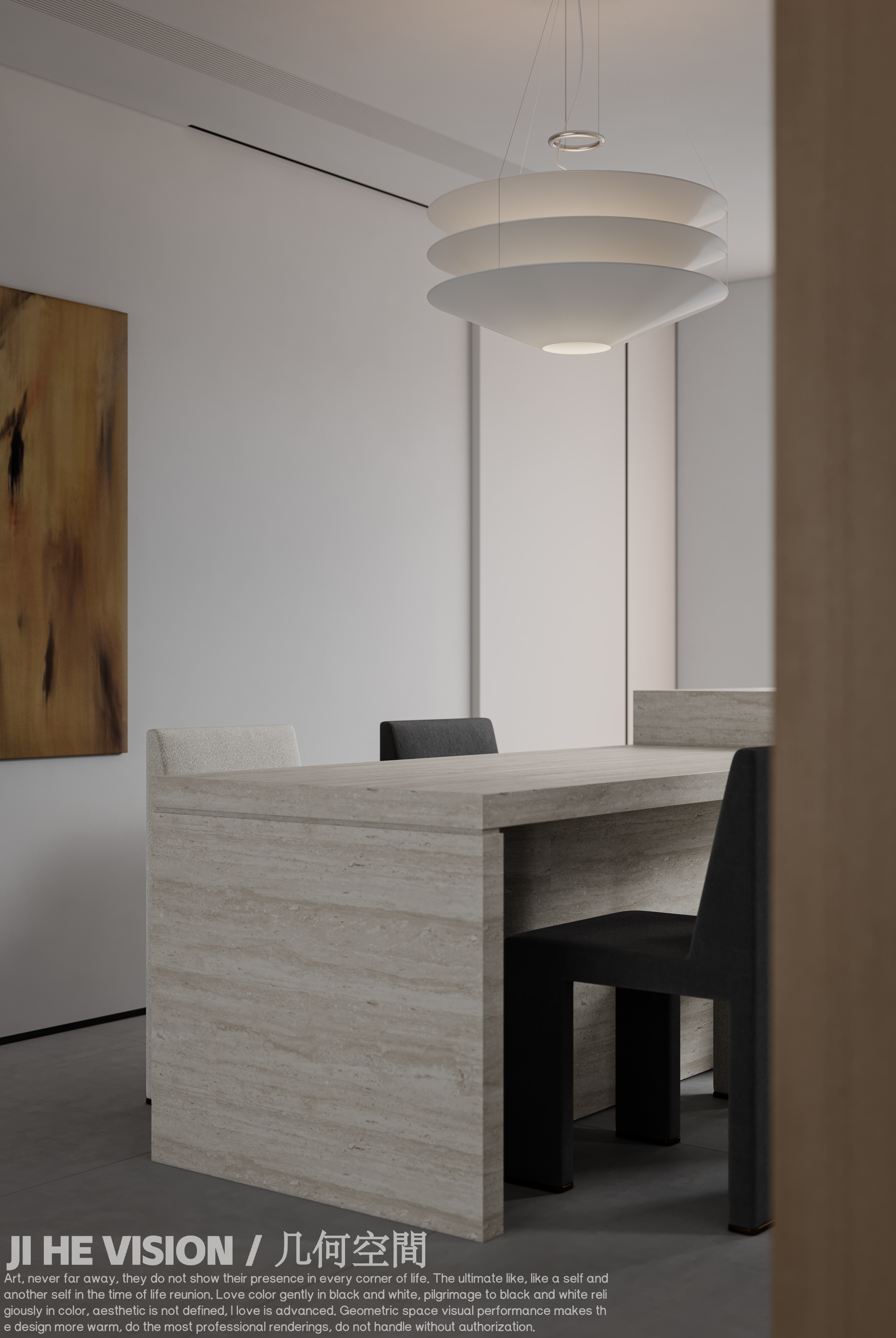 雍龙府原木现代空间丨几何空间视觉表现-8