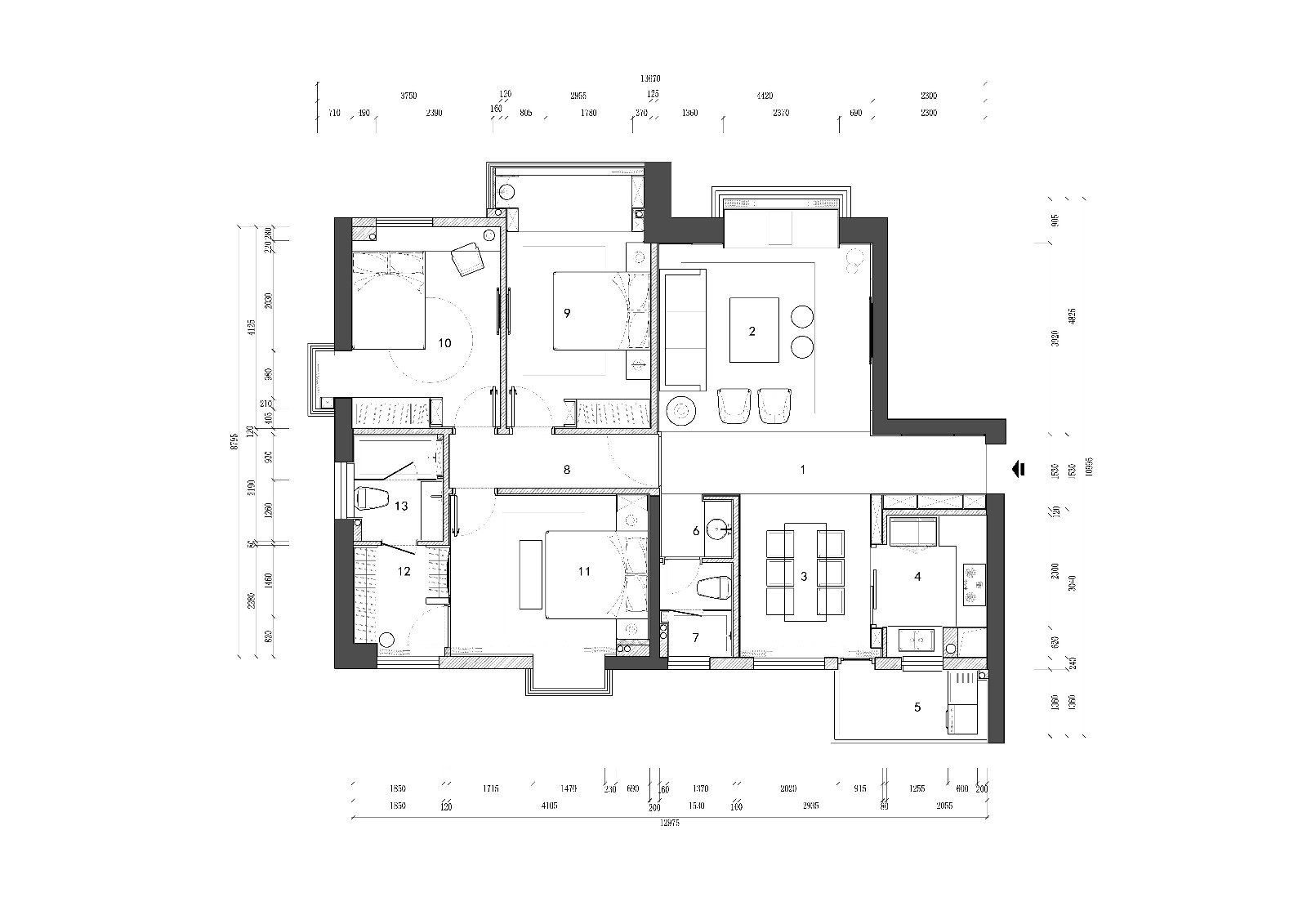 物上空间设计丨150㎡ 现代时尚居住空间，演绎“调剂”生活丨物上空间设计-22