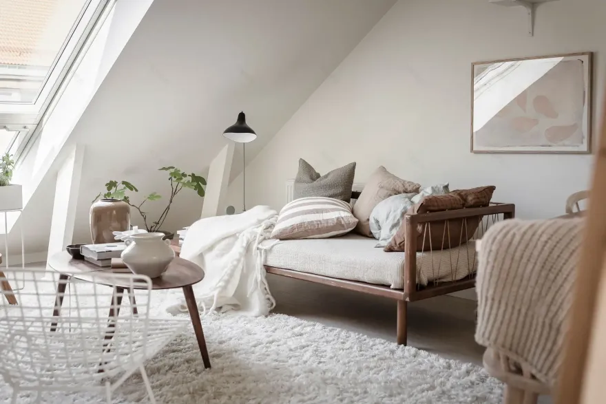 28 平米独特屋顶公寓,融入斯堪的纳维亚设计的现代魅力-4