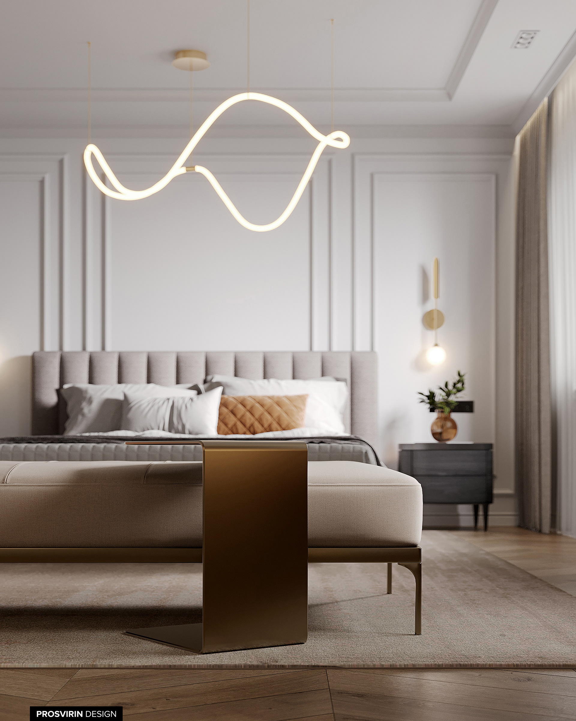卧室现代新古典主义风格升级设计丨PROSVIRIN DESIGN-10