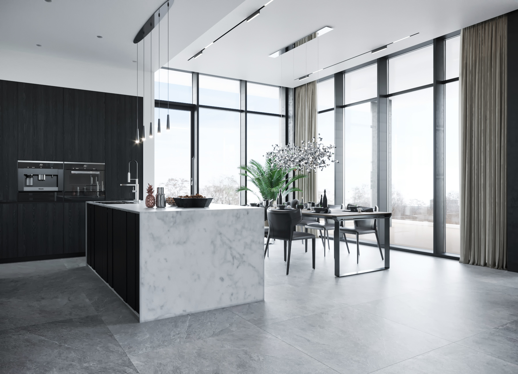 Interior in the house "Cold steel"-3