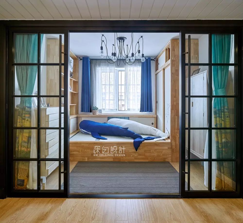 天津 80 平北欧混搭风公寓 | 深白设计的天空之城-29