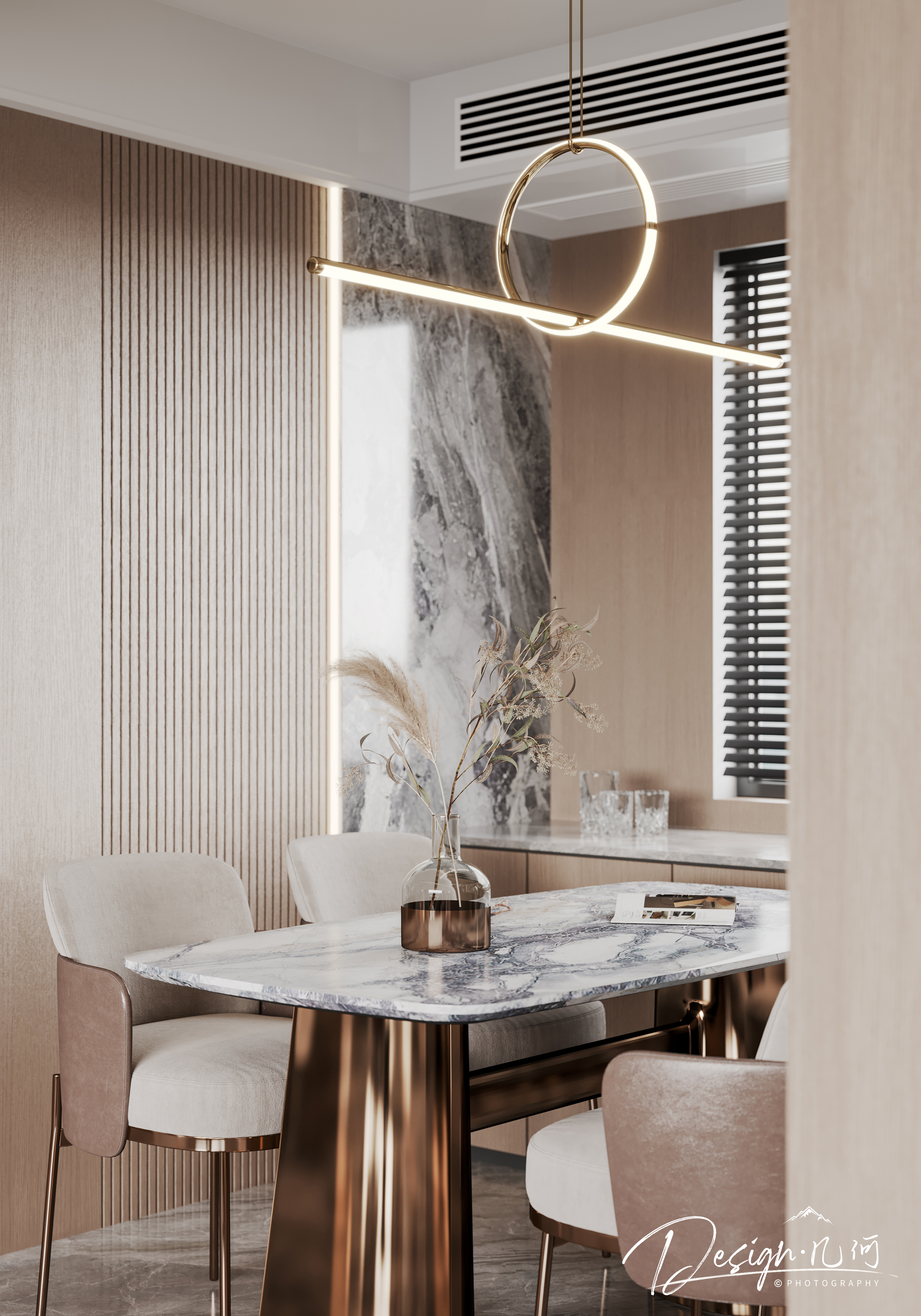 几何空间视觉表现现代意式客餐厅丨几何视觉表现-9