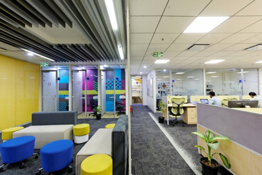 HERE 班加罗尔办公室 | 现代绿植墙的绿色工作空间-6