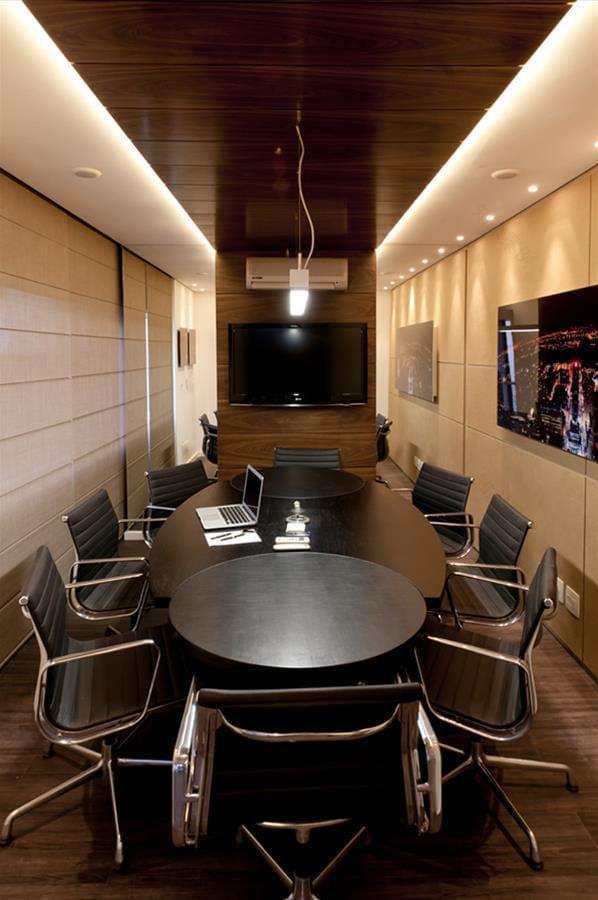 巴西 SP 市现代木质办公空间设计-2