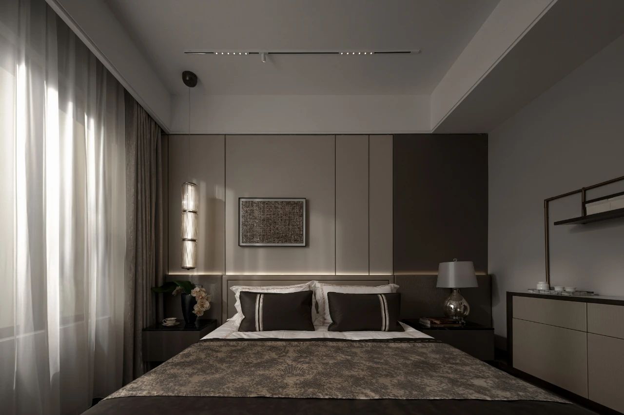 现代轻奢样板间丨璞辉设计-27