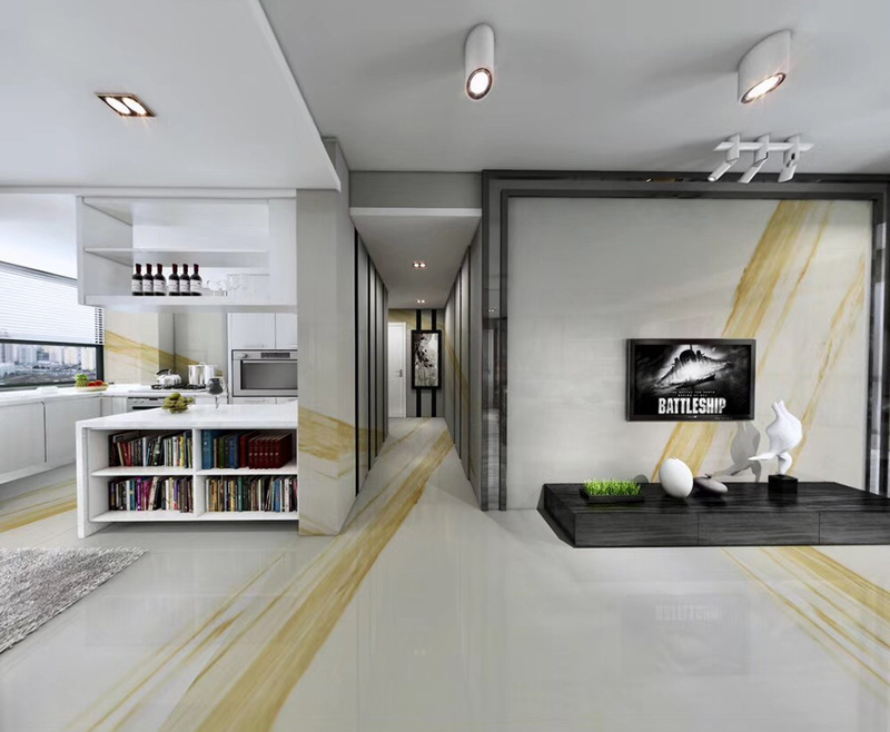 白金系列 | 现代简约风的金丝雅士白设计-3