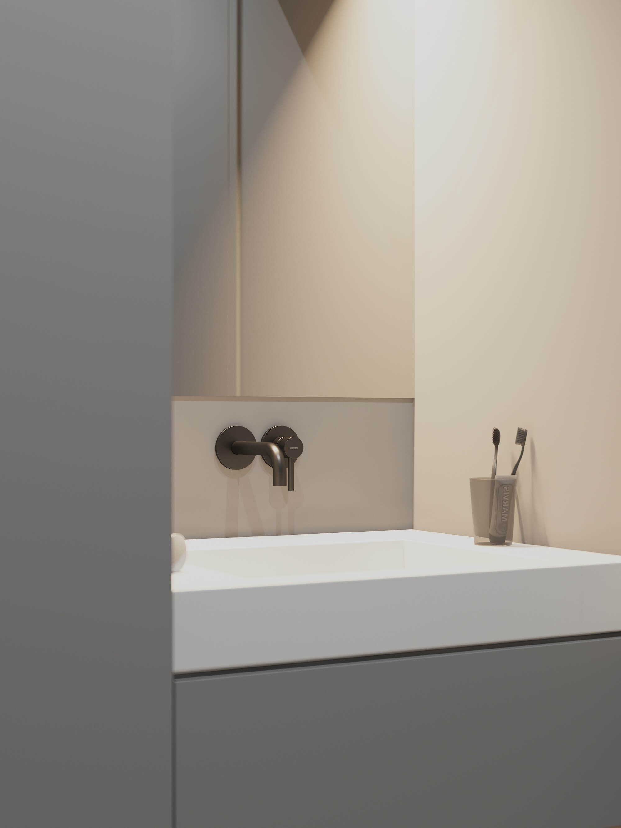 高级灰色系小空间公寓设计 成熟之选，优雅中充满温暖-31