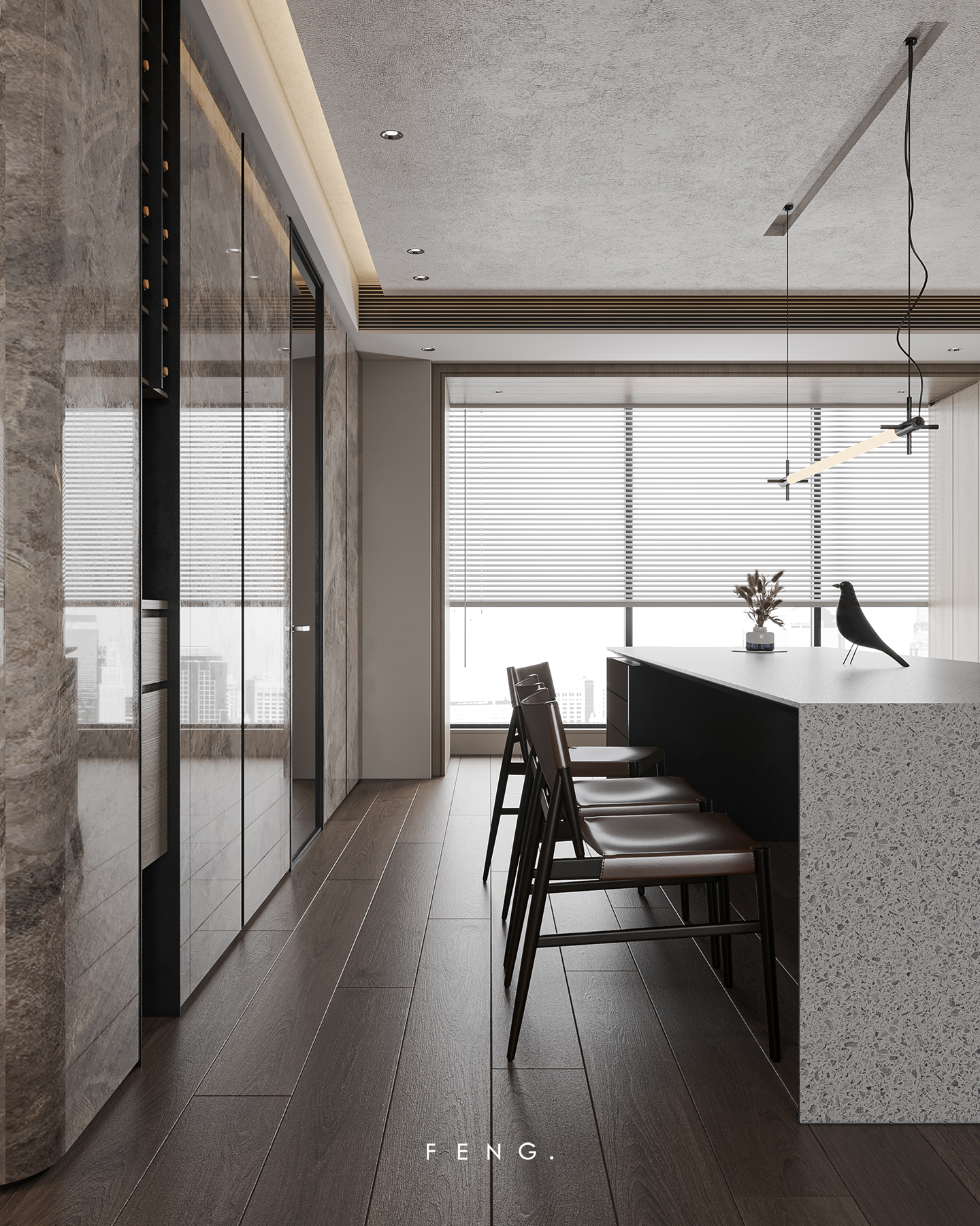 台式现代小户型空间设计丨锋 FENG.-11