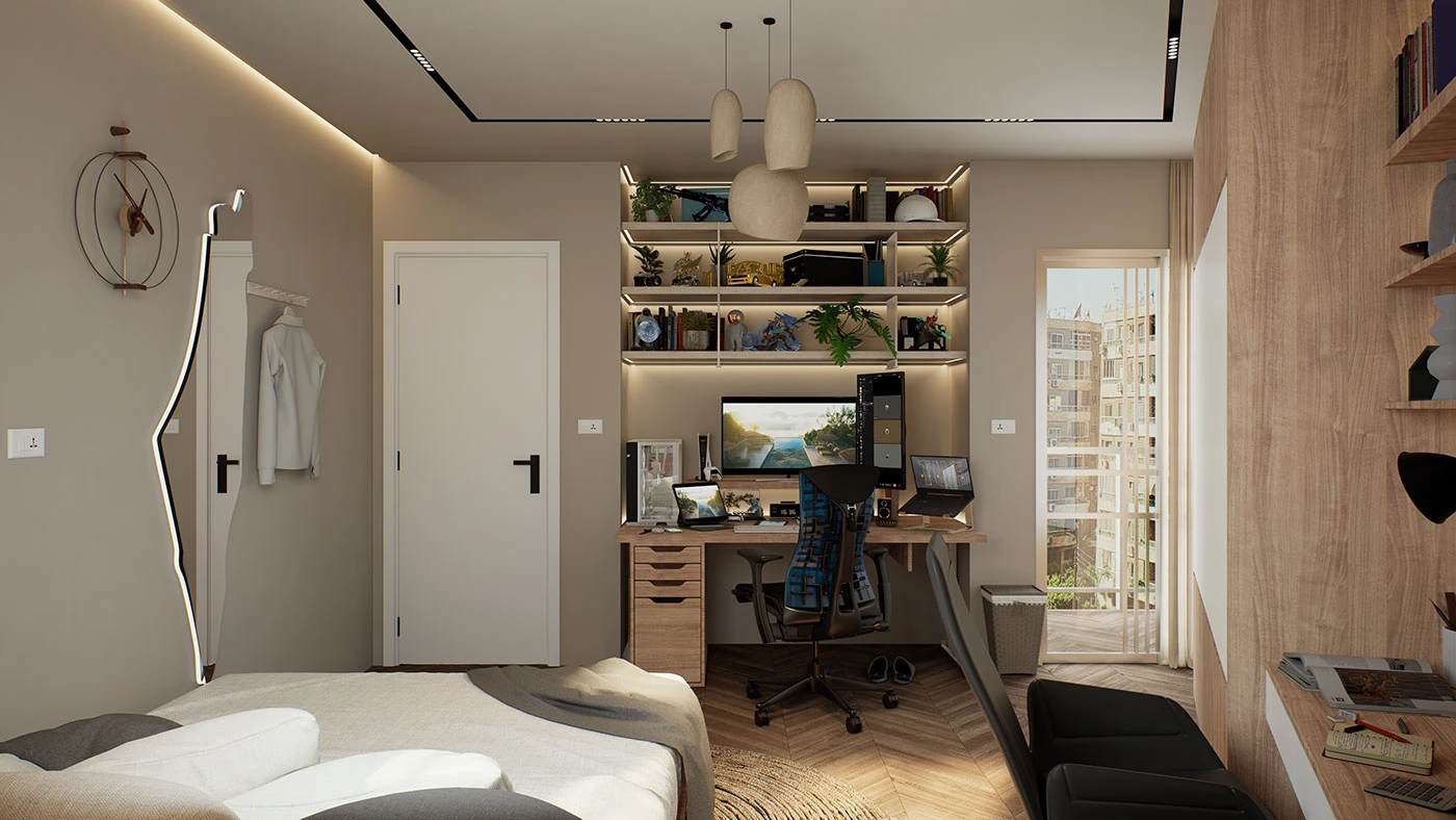 风格室内设计（青年卧室）-24