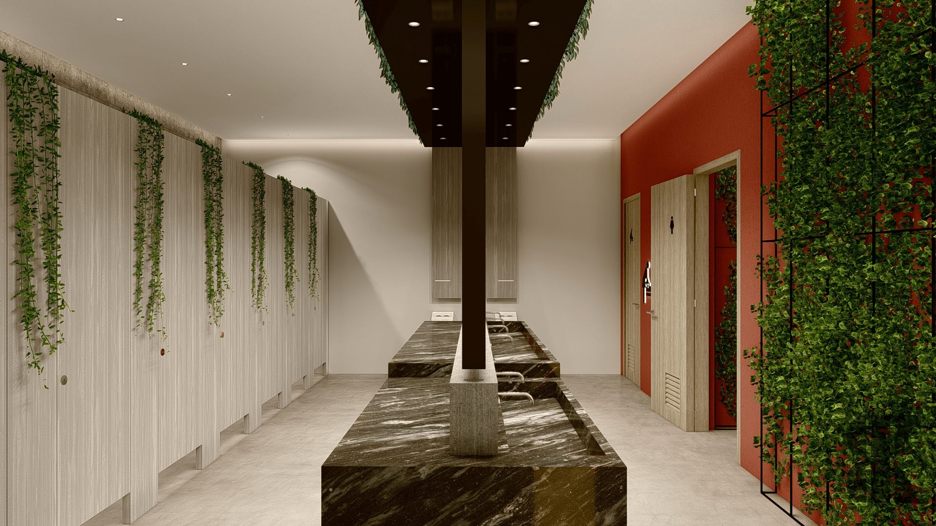 Biophilic Public Restroom，公共卫生间-3