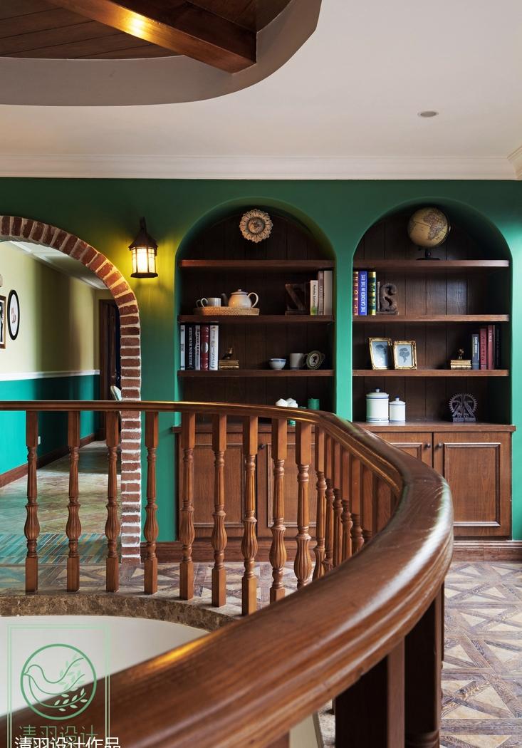 乡村风情家居设计，砖石拱门、红绿搭配成亮点-12