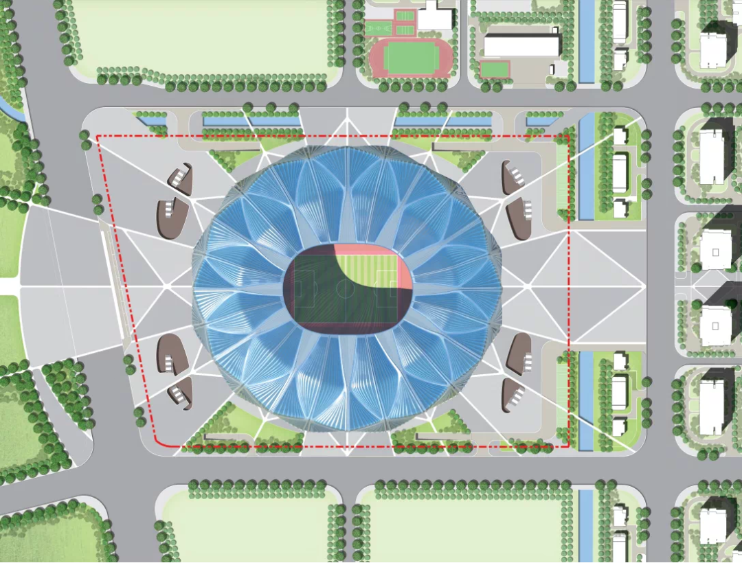 恒大新球场“莲冠”方案亮相,现代科技感十足-5