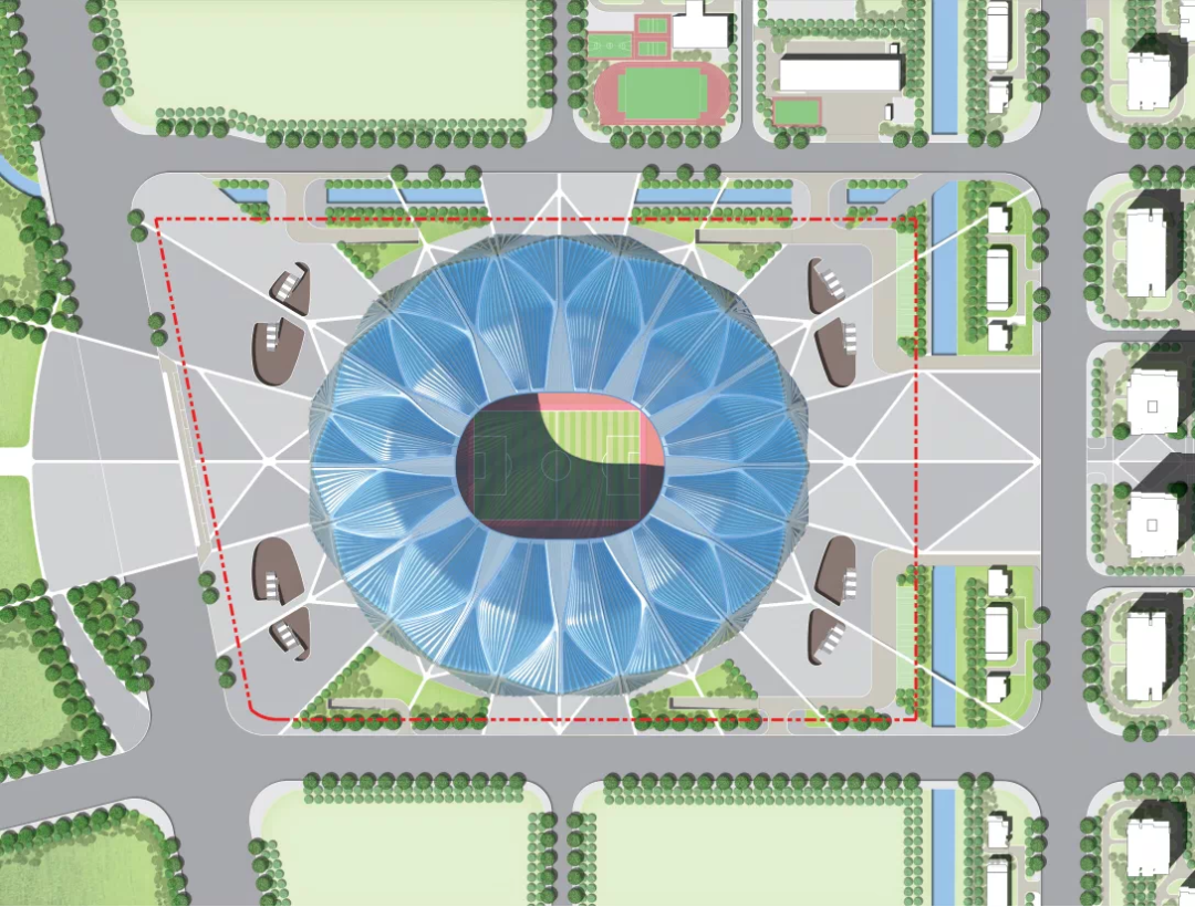 恒大新球场“莲冠”方案亮相，现代科技感十足-5