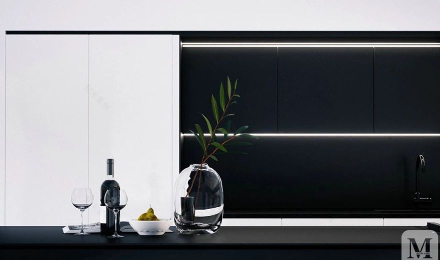 充满高级黑的住宅-4