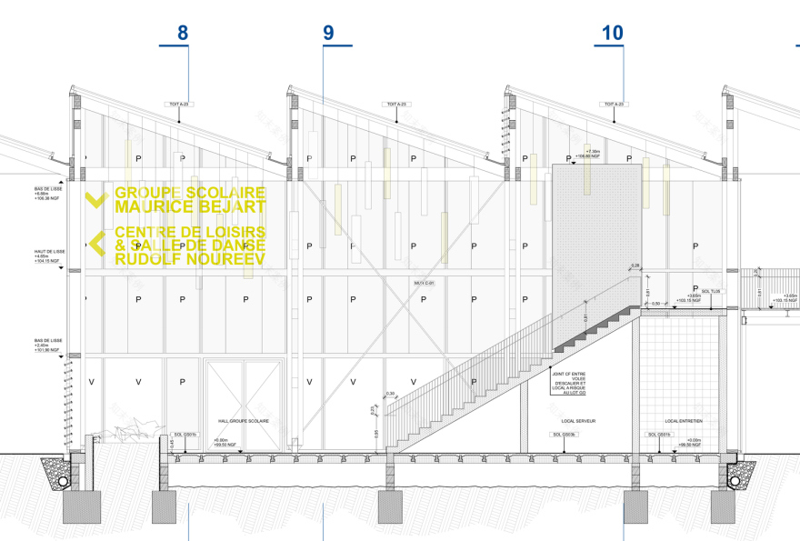 法国 Maurice Béjart 带状校园丨KOMBO Architectes,R+4 Architectes-44