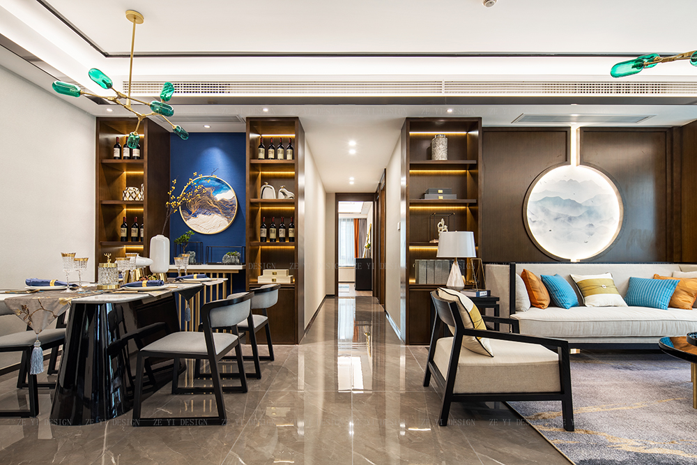 衢州开化 128㎡新中式楼盘样板房设计-13