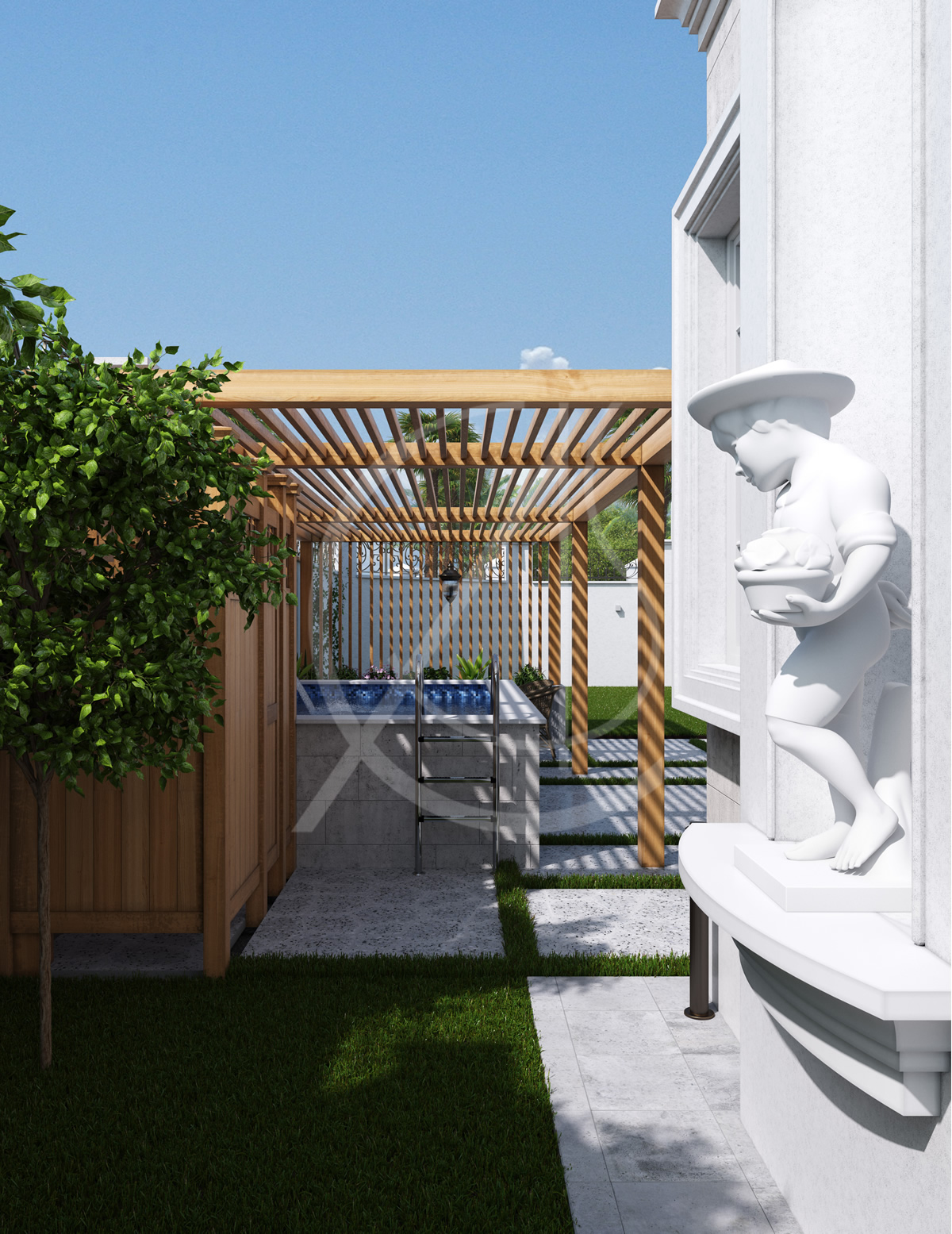 经典沙特阿拉伯别墅的优雅极简之美-12