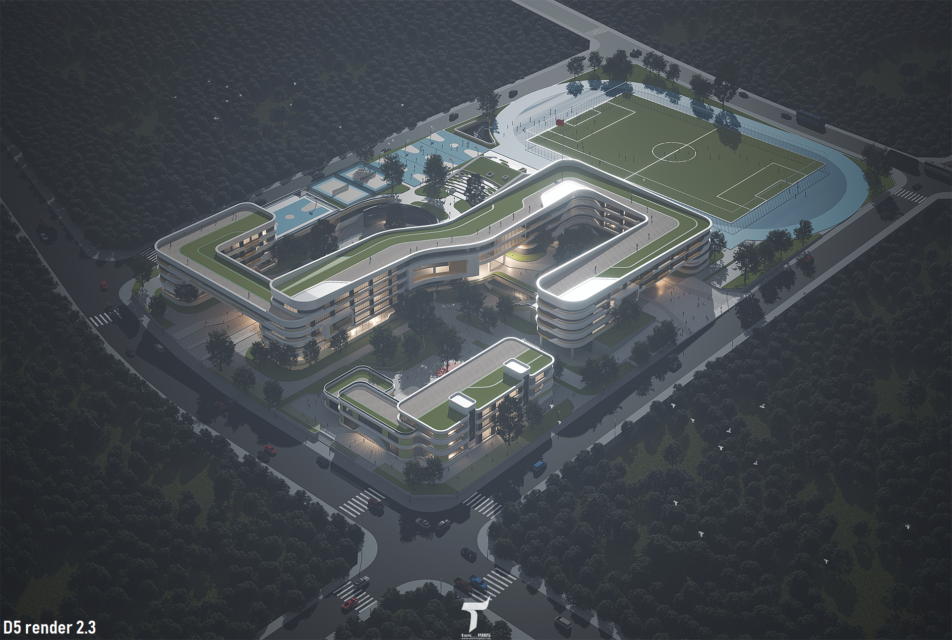 D5渲染器近期室外建筑表现图-13