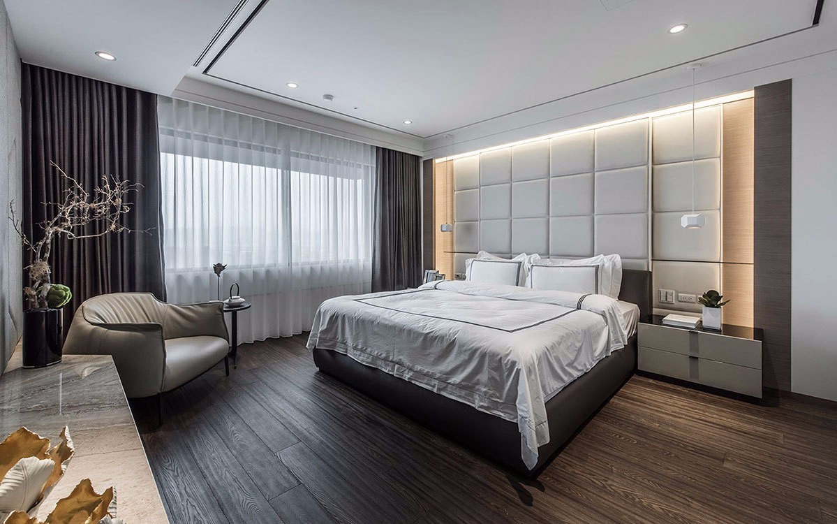 99m²暖色层次简约宅 | 玩味木与石的张静峰设计-11