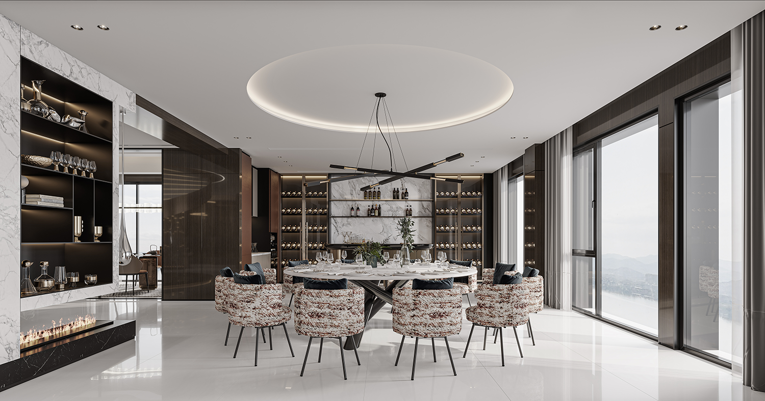 湖景大平层丨中国绍兴丨钱瀚设计团队,常青陈设-96