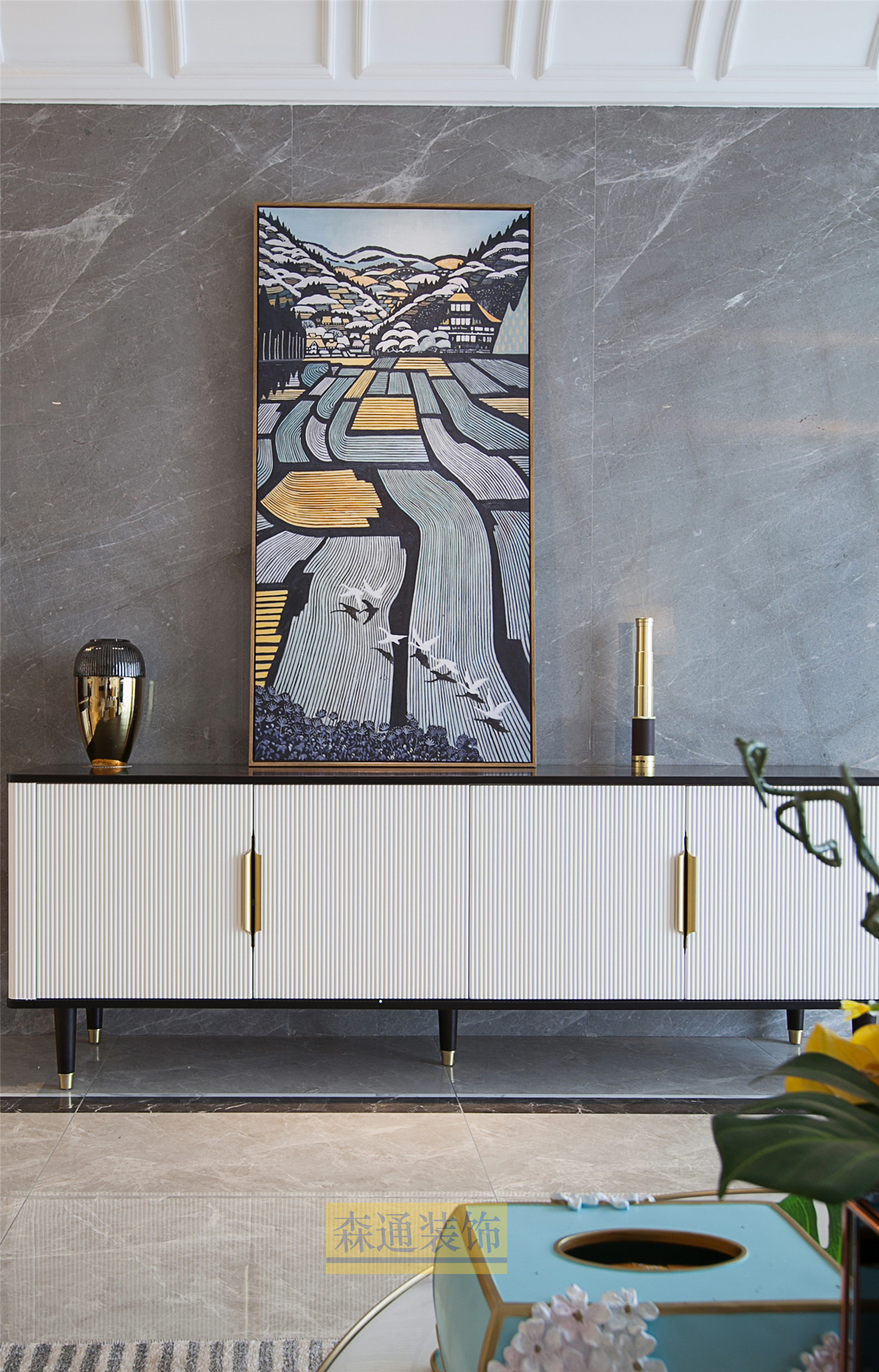 昆明海埂悦府轻美风格三室两厅设计-13