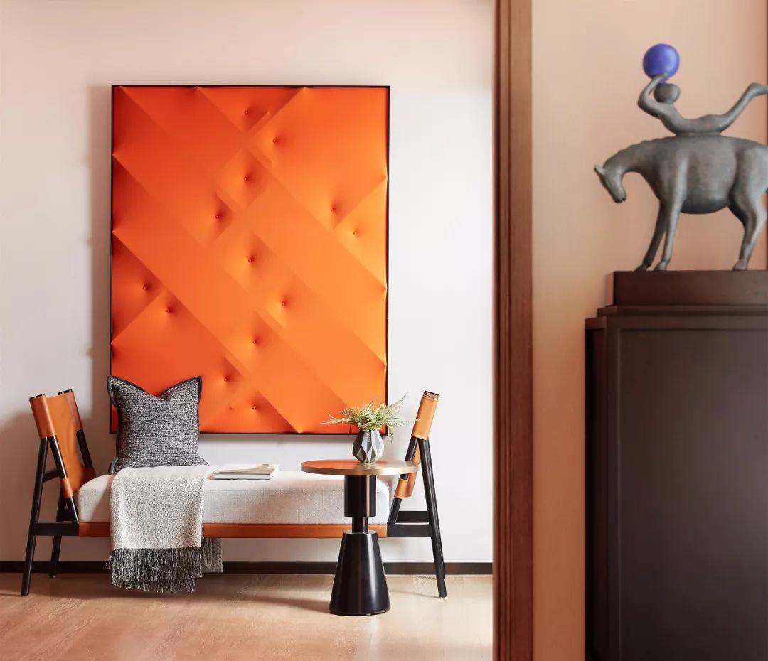 高级灰++爱马仕橙,广州别墅打造优雅家居风丨中国广州丨星艺装饰广州总部-19