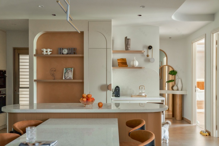 现代奶油风平层丨越南胡志明市-16