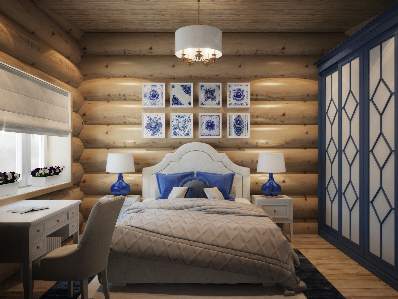 Интерьер деревянного дома-10