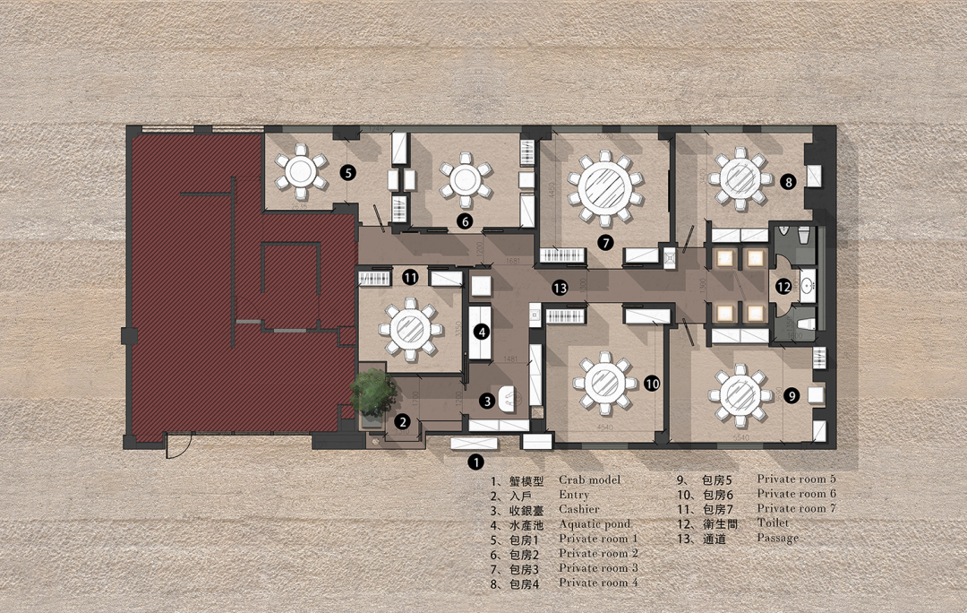 亭枫蟹料理丨中国郑州丨SALONE DEL SALON 得德设计-81