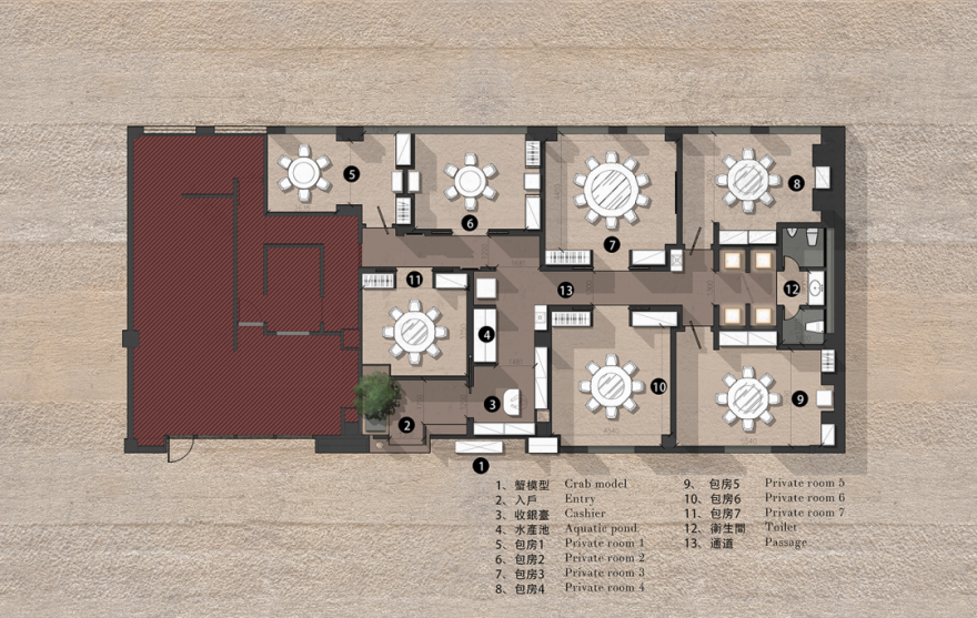 亭枫蟹料理丨中国郑州丨SALONE DEL SALON 得德设计-81