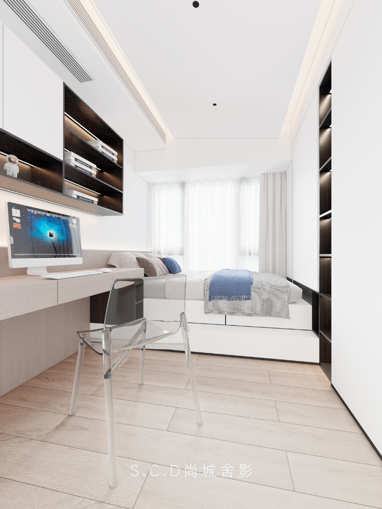 新丰·壹号院 138㎡纯白之家丨尚城舍影建筑装饰设计-54