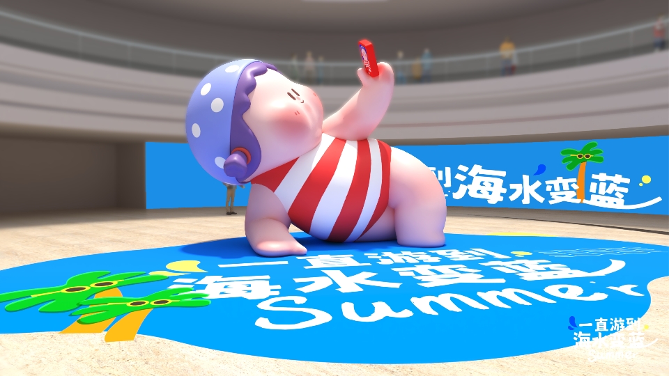 “夏日女孩”暑期夏季原创美陈设计方案-一直游到蓝！-20