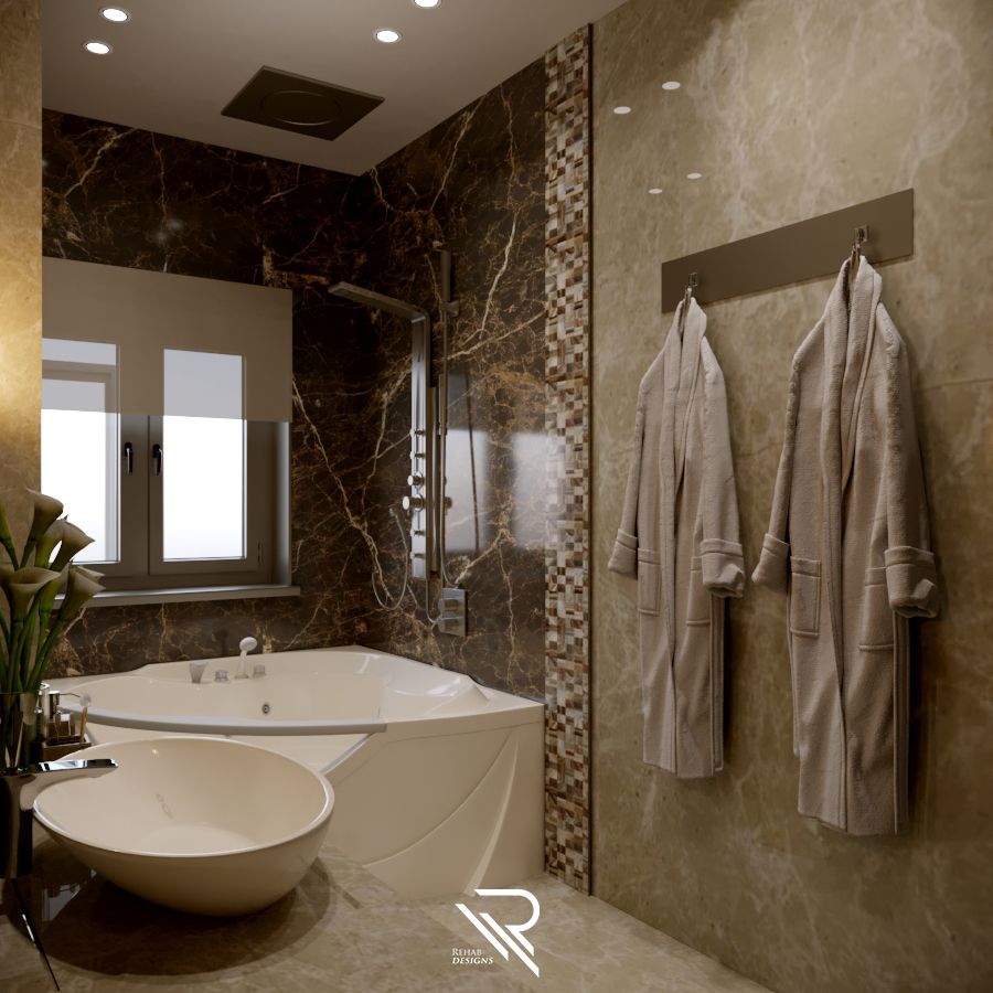 主卧室 梳妆和浴室丨沙特阿拉伯吉达丨vision design and construction-12