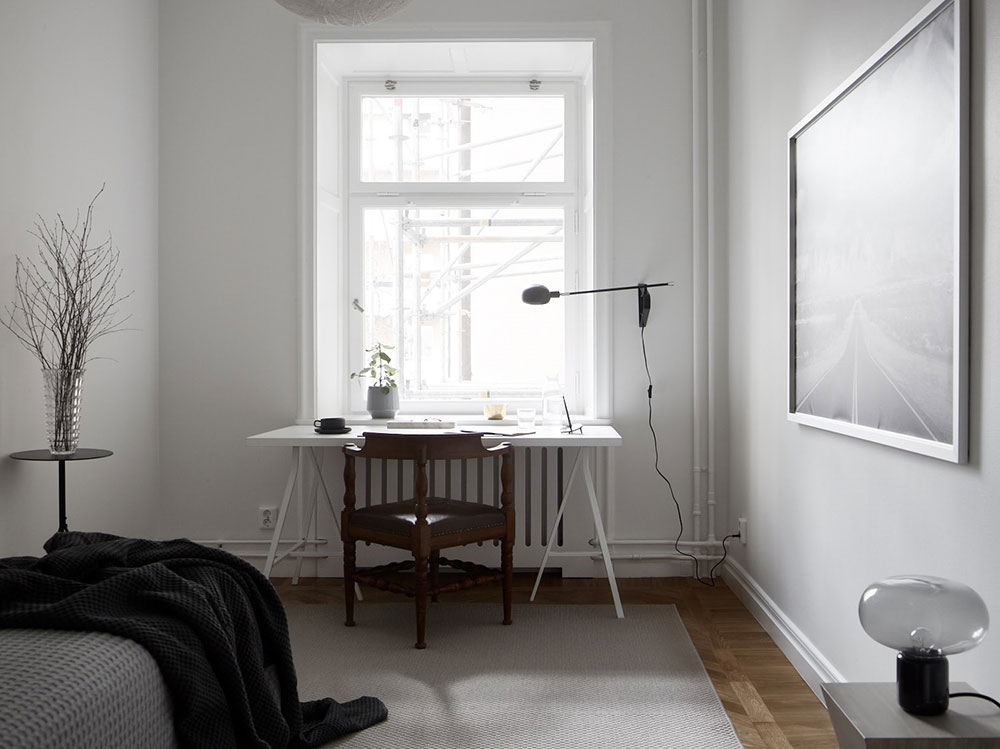 北欧风格公寓的优雅暗调设计-13