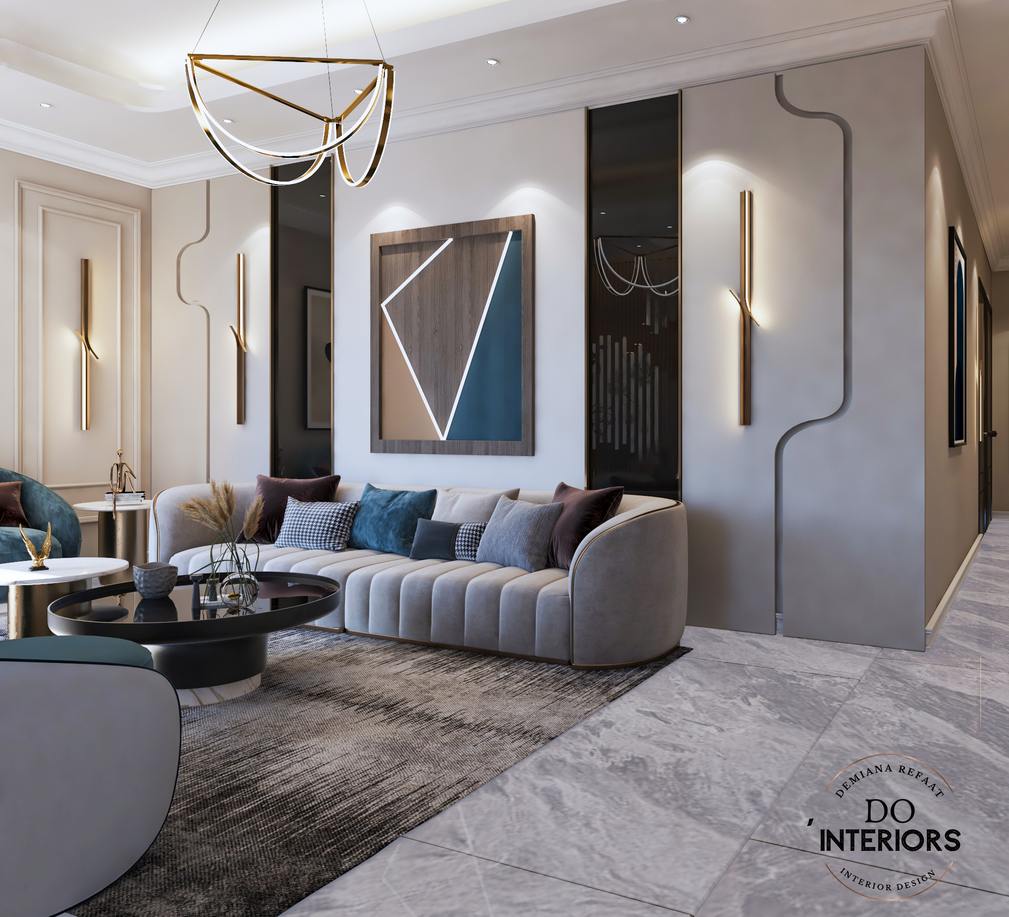 Living , Reception , dining & kitchen-1