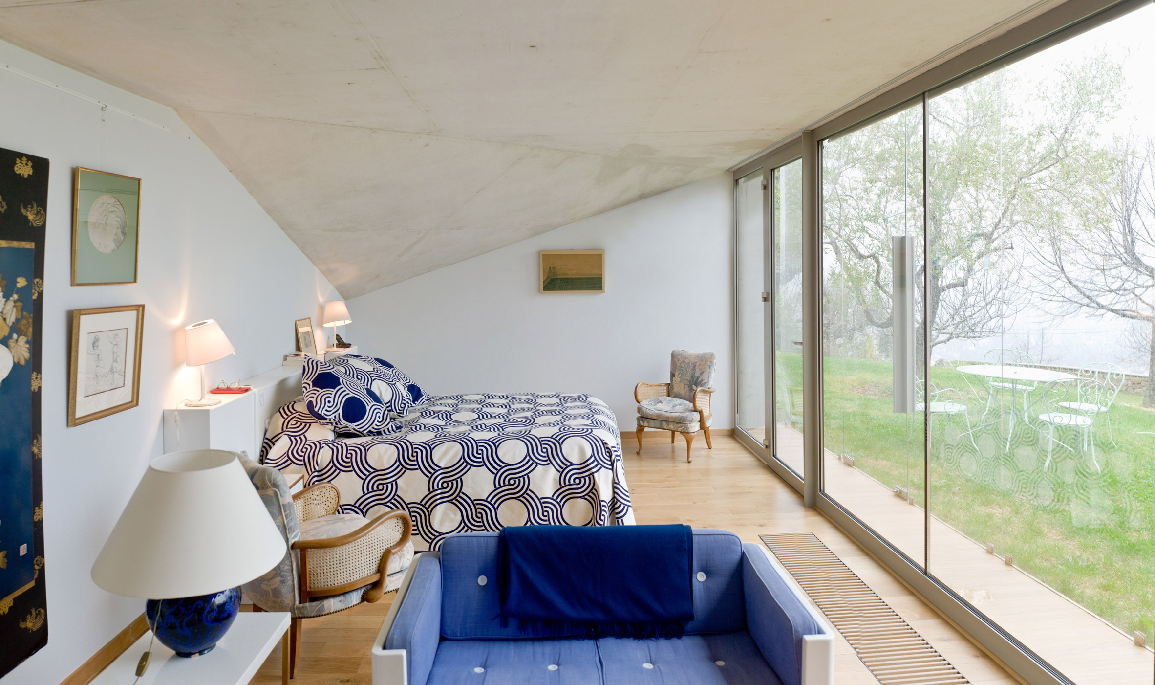 Ellena Mehl Architects disguises Provençal extension with grass roof-11