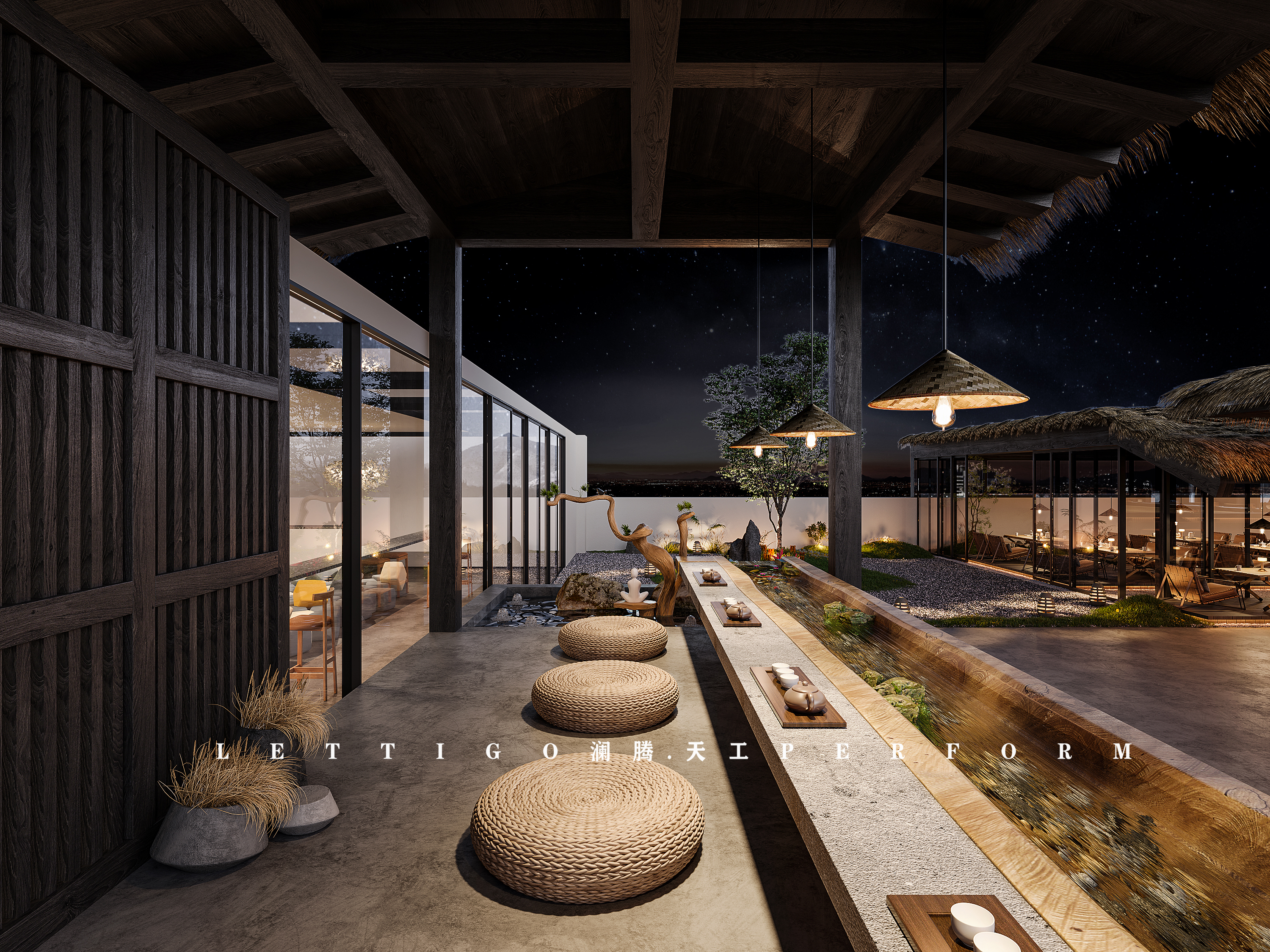 这样的露营风花园式露厅餐厅才是餐饮界的王者吧-11