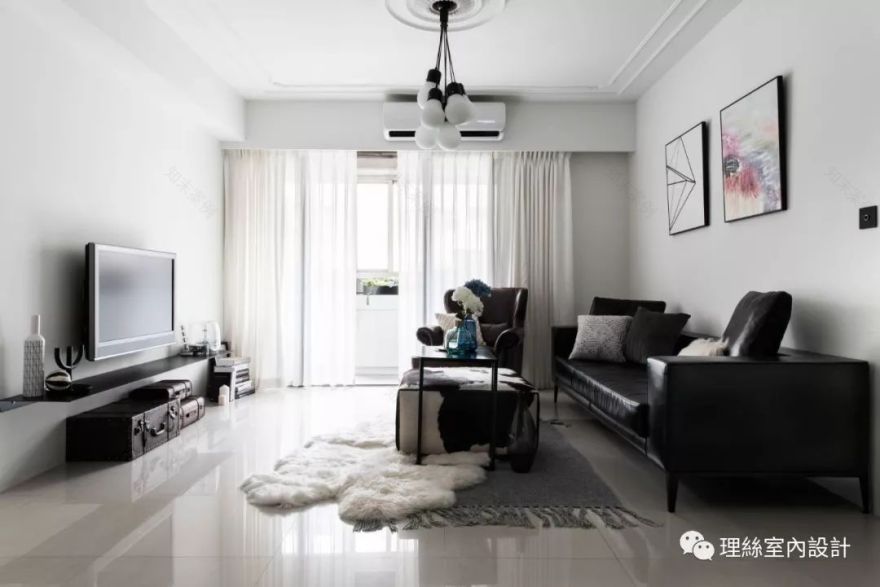 台中 92 平米旧屋翻新,演绎黑白金三色经典-12