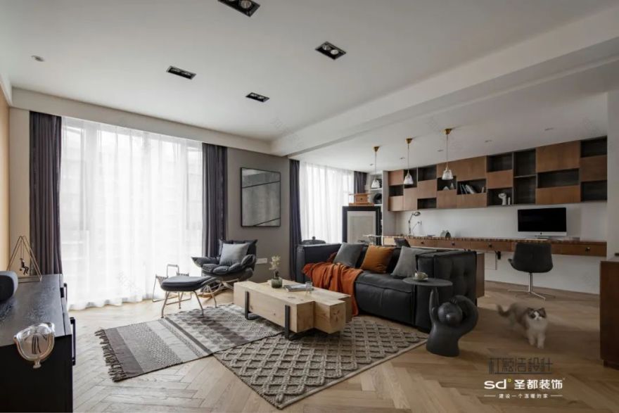 机车控的秘密基地 | 极简复古的 120㎡浪漫空间-37