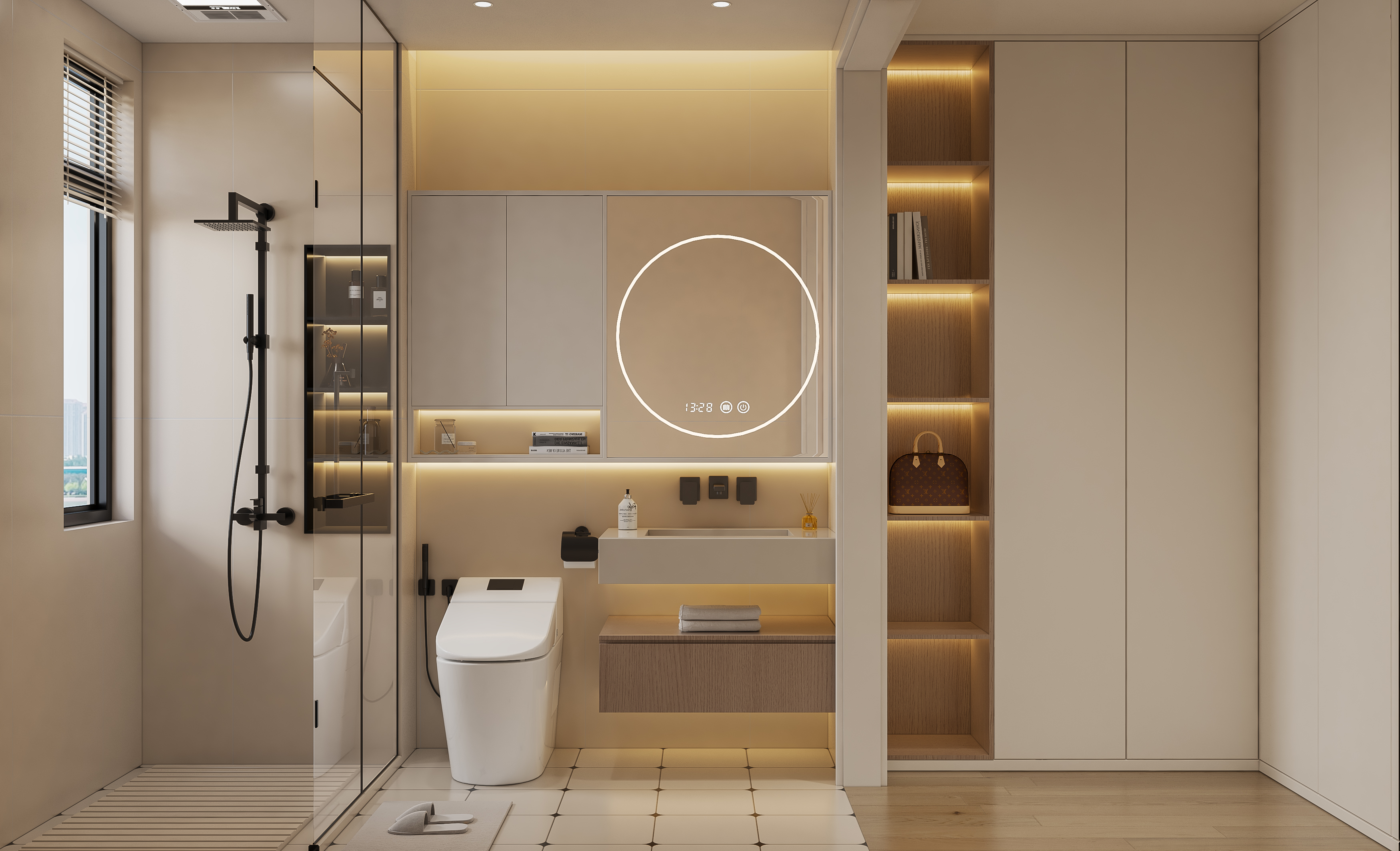 奶油风家装效果表现-8