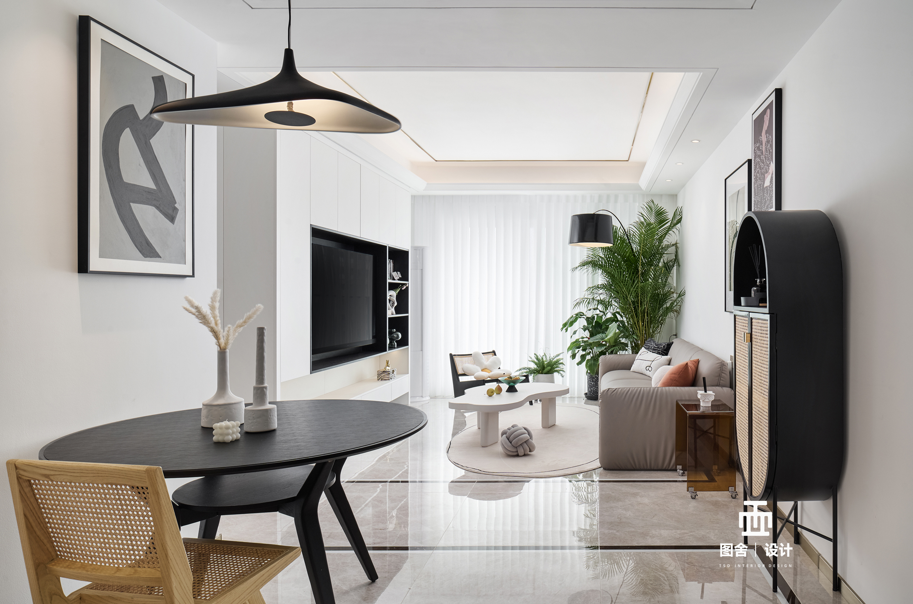 时尚精致的“双面”女主复古,自然新家丨图舍设计-29