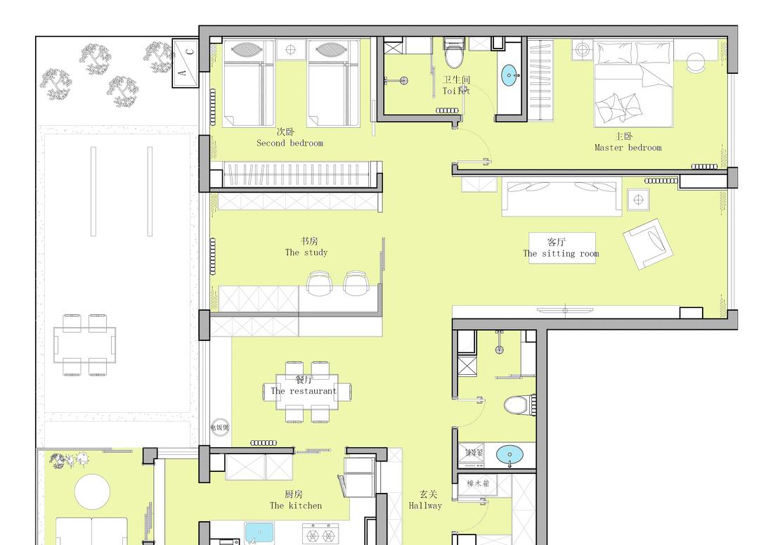 现代轻奢风平层设计-69